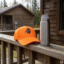 Casquette confort brod&eacute; sanglier tissu respirant orange