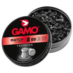 Boite de 250 Plombs Match t&ecirc;te plate corps stri&eacute; cal 4.5mm
