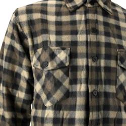 Chemise chasse chaude à carreaux 2 poches polyester kaki M à 3XL M