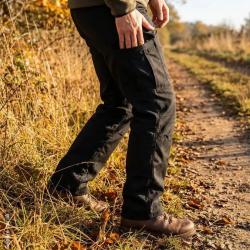 Pantalon LMA multi usages vert polycoton d&eacute;perlant