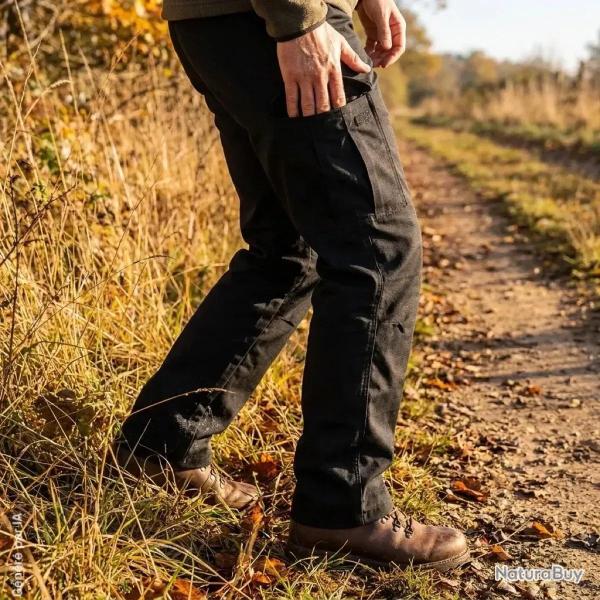 Pantalon LMA multi usages vert polycoton d�perlant