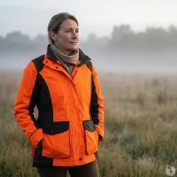 Veste femme Stronger 6 poches polyester Oxford orange &agrave; 2XL