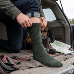 3 paires de chaussettes hautes kaki 43 / 46
