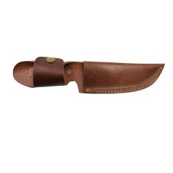 Couteau de chasse &agrave; lame fixe acier 420 12cm manche en bois