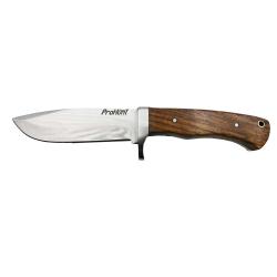 Couteau de chasse &agrave; lame fixe acier 420 12cm manche en bois