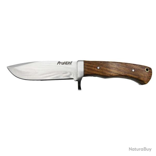 Couteau de chasse � lame fixe acier 420 12cm manche en bois
