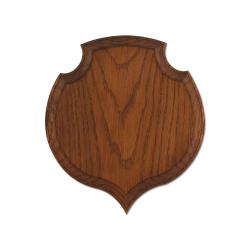 Ecusson chasse troph&eacute;e Coeur ch&ecirc;ne fonc&eacute; cir&eacute; tailles multiples 30 x 30