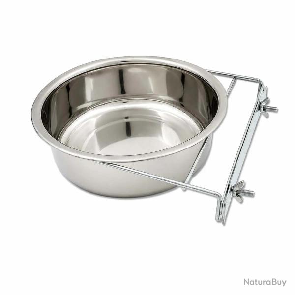 Mangeoire Chenil acier inoxydable 23 cm fixation sur chenil 2,8L