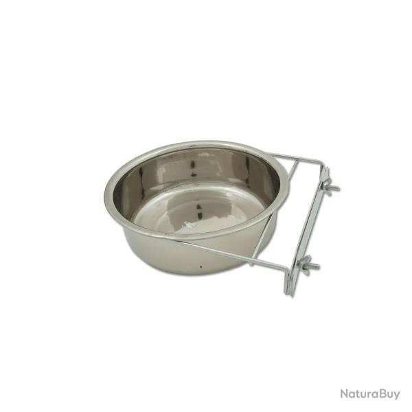 Mangeoire Chenil acier inoxydable 23 cm fixation sur chenil 2,8L
