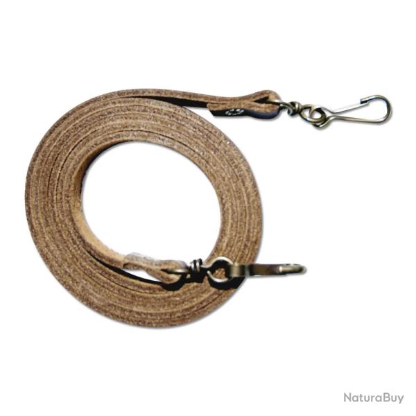 Lanire en cuir pour corne d'appel, mousquetons en acier