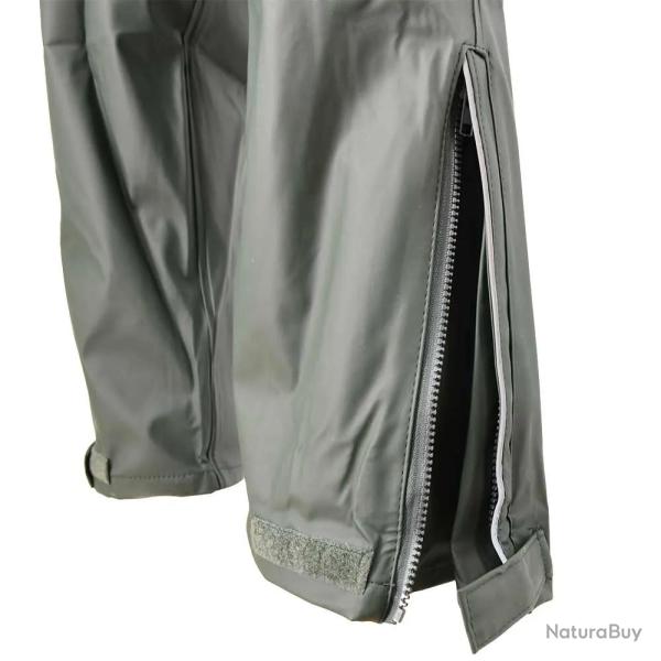Pantalon de pluie Tonerre impermable polyurthane pvc kaki fonc L