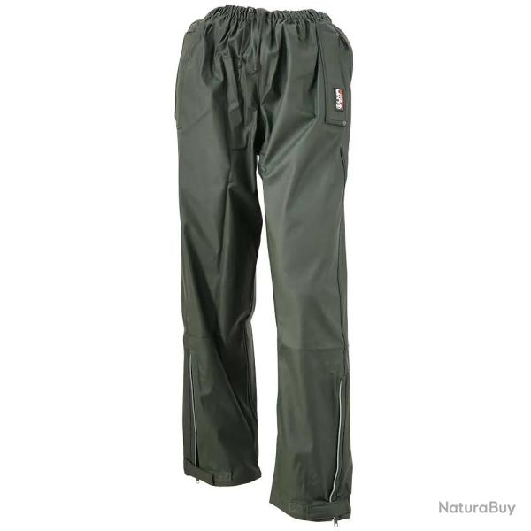 Pantalon de pluie Tonerre imperm�able polyur�thane pvc kaki fonc� L