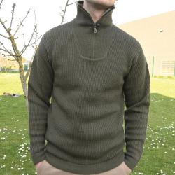 Pull col camionneur kaki Lorry taille S &agrave; 3XL