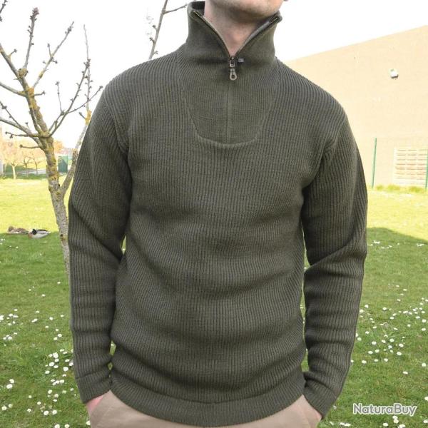 Pull col camionneur kaki Lorry taille S � 3XL