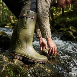 Bottes de chasse Colorado caoutchouc kaki marron &agrave; 47