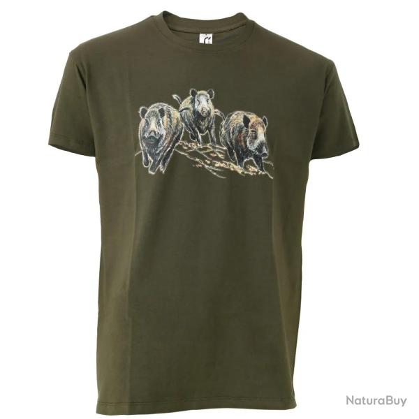 T shirt kaki sangliers Bartavel�