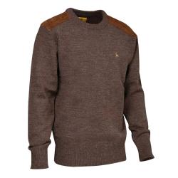 Pull marron col rond Verney Carron Fox taille S &agrave; 3XL