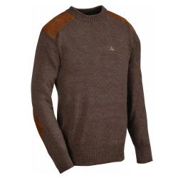Pull marron col rond Verney Carron Fox taille S &agrave; 3XL