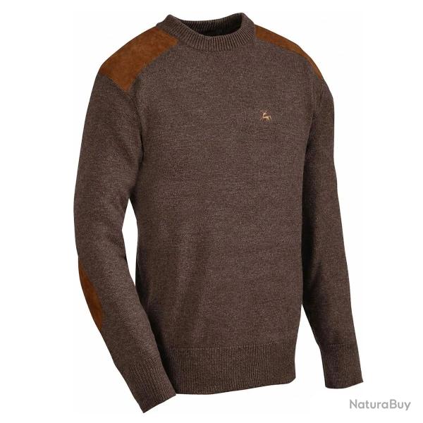 Pull marron col rond Verney Carron Fox taille S � 3XL