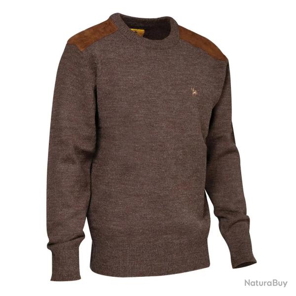 Pull marron col rond Verney Carron Fox taille S � 3XL