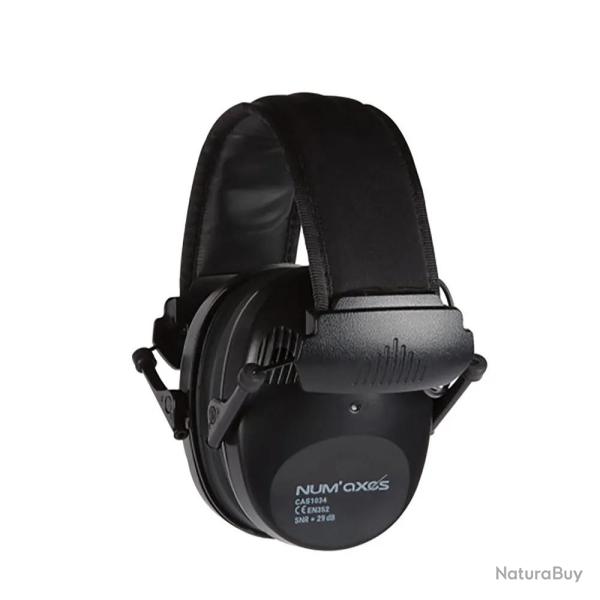 Casque attnuation anti bruit 2 micros son stro avec cable jack Noir