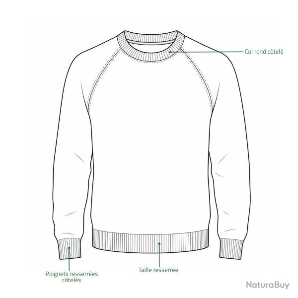 Pull Roanne col rond brun M