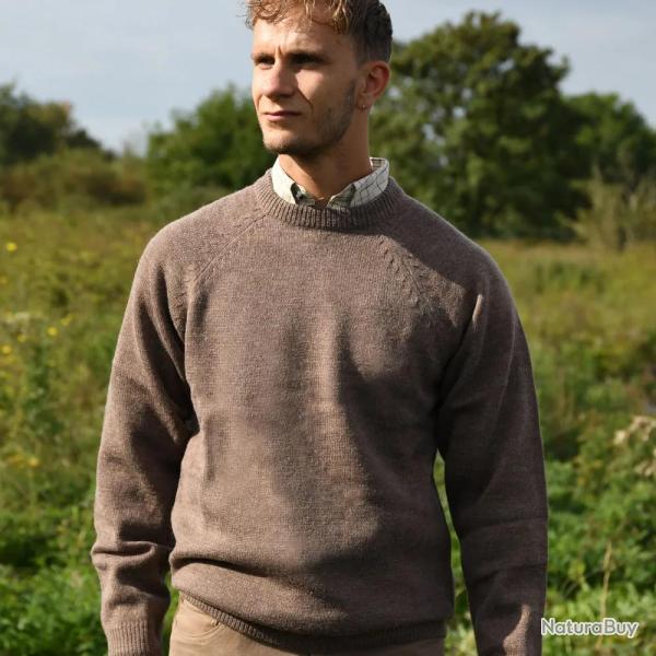 Pull Roanne col rond brun XL