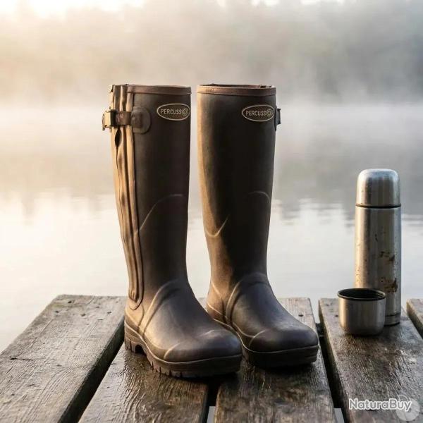 Bottes Percussion Rambouillet Full Zip n�opr�ne 4 mm marron