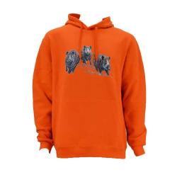 Sweat &agrave; capuche orange sangliers Bartavel &agrave; 3XL