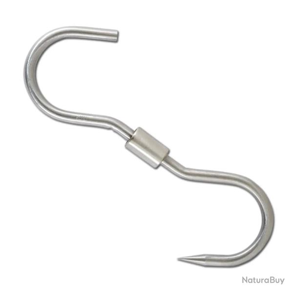 Crochet de boucher articul� inox � 8 mm, 135 kg