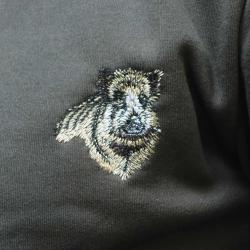 Sweat brod&eacute; sanglier vert