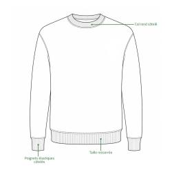 Sweat brod&eacute; sanglier vert