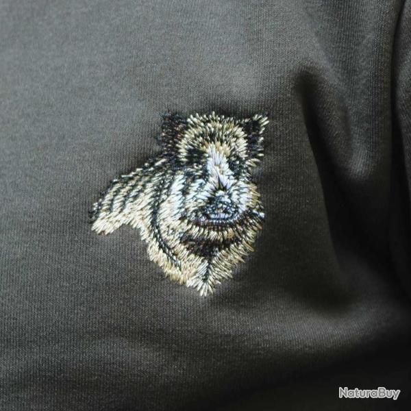 Sweat brod sanglier vert