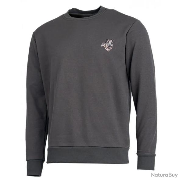 Sweat brod� sanglier vert