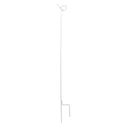 Lot de 10 Piquets m&eacute;talliques 105cm avec oeillet