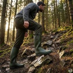 Bottes Pioneer Hunting Green confort caoutchouc 40 &agrave; 46