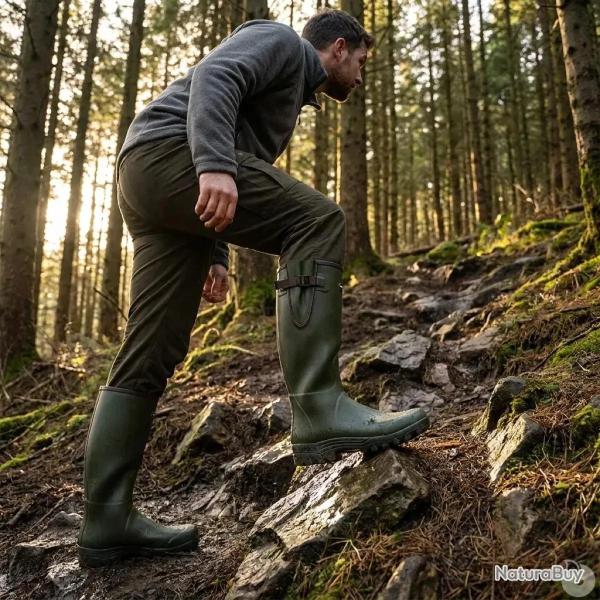 Bottes Pioneer Hunting Green confort caoutchouc 40 � 46