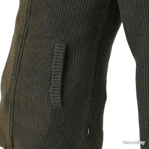 Gilet femme Shirley col montant laine vert loden XS  3XL