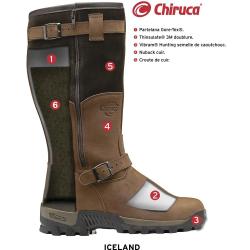 Bottes chasse Iceland Gore Tex cuir marron fourr&eacute;e