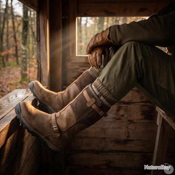 Bottes chasse Iceland Gore Tex cuir marron fourr�es