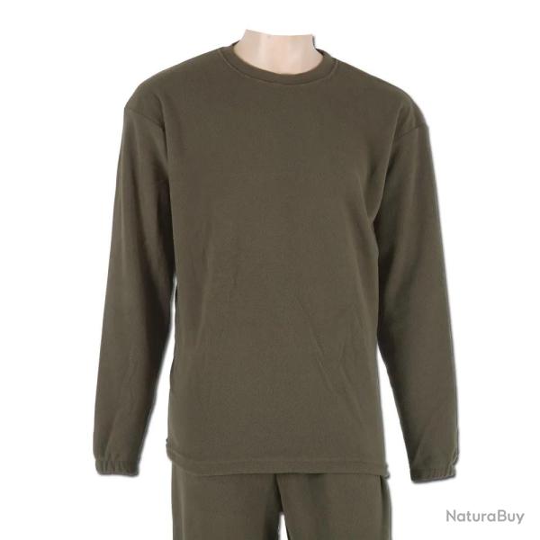 Sous-vtement haut isolant polaire polyester kaki S  3XL XL