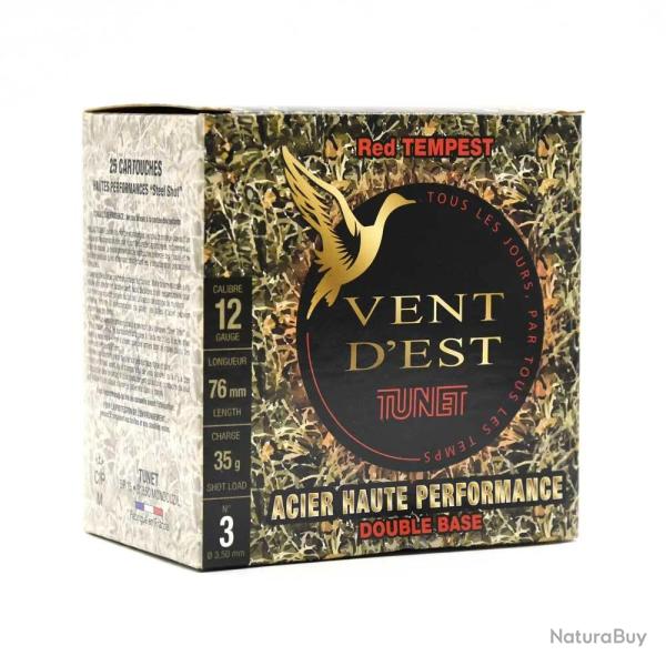 Boite de 25 cartouches vent d'est red tempest bourre jupe 12/76 4