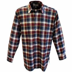 Chemise &agrave; carreaux Tanouk flanelle coton rouge bleu &agrave; 4XL