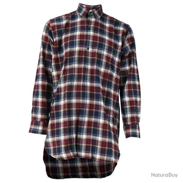 Chemise � carreaux Tanouk flanelle coton rouge bleu � 4XL