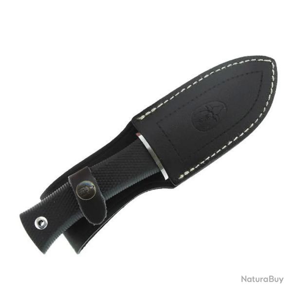 Poignard Viper lame acier inox tui en cuir noir 11cm