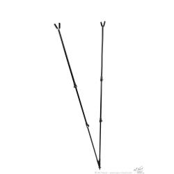 Canne de pirsh Monteria alu 7075 T6 nylon r&eacute;glable de 75 &agrave; 165cm