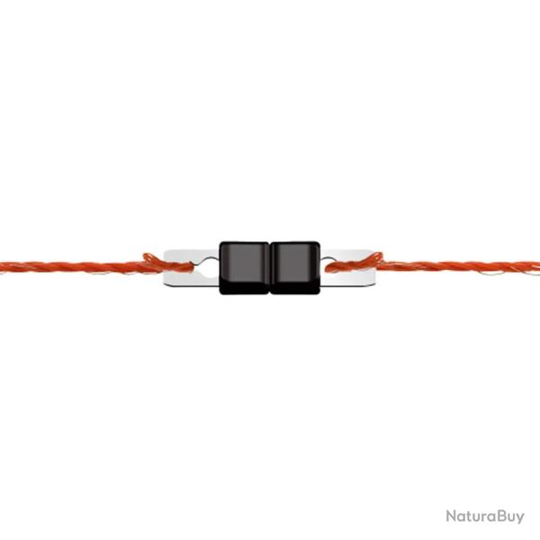 Connecteur Litzclip acier inox. Fil 3mm (10pc)