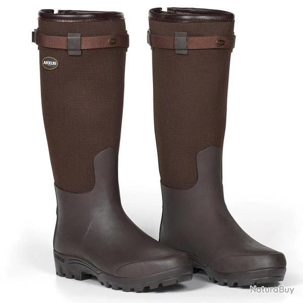 Bottes Primo Country Zip textile rip-stop Marron Fonc 40  46 40