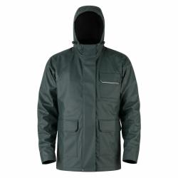 Veste imperm&eacute;able EN 13688 polyur&eacute;thane PVC kaki fonc&eacute; &agrave; 3XL