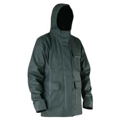 Veste imperm&eacute;able EN 13688 polyur&eacute;thane PVC kaki fonc&eacute; &agrave; 3XL